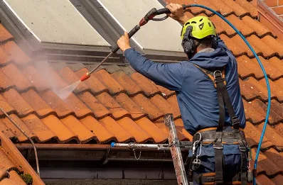 Démoussage et hydrofuge de toiture à Guéhenno